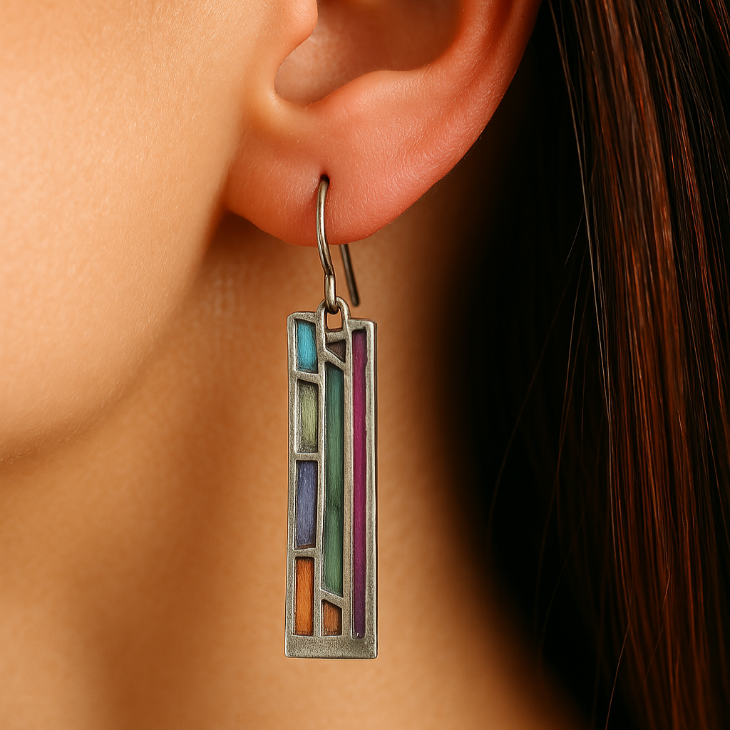 Dorothy — Mosaic Silver Vintage Earrings