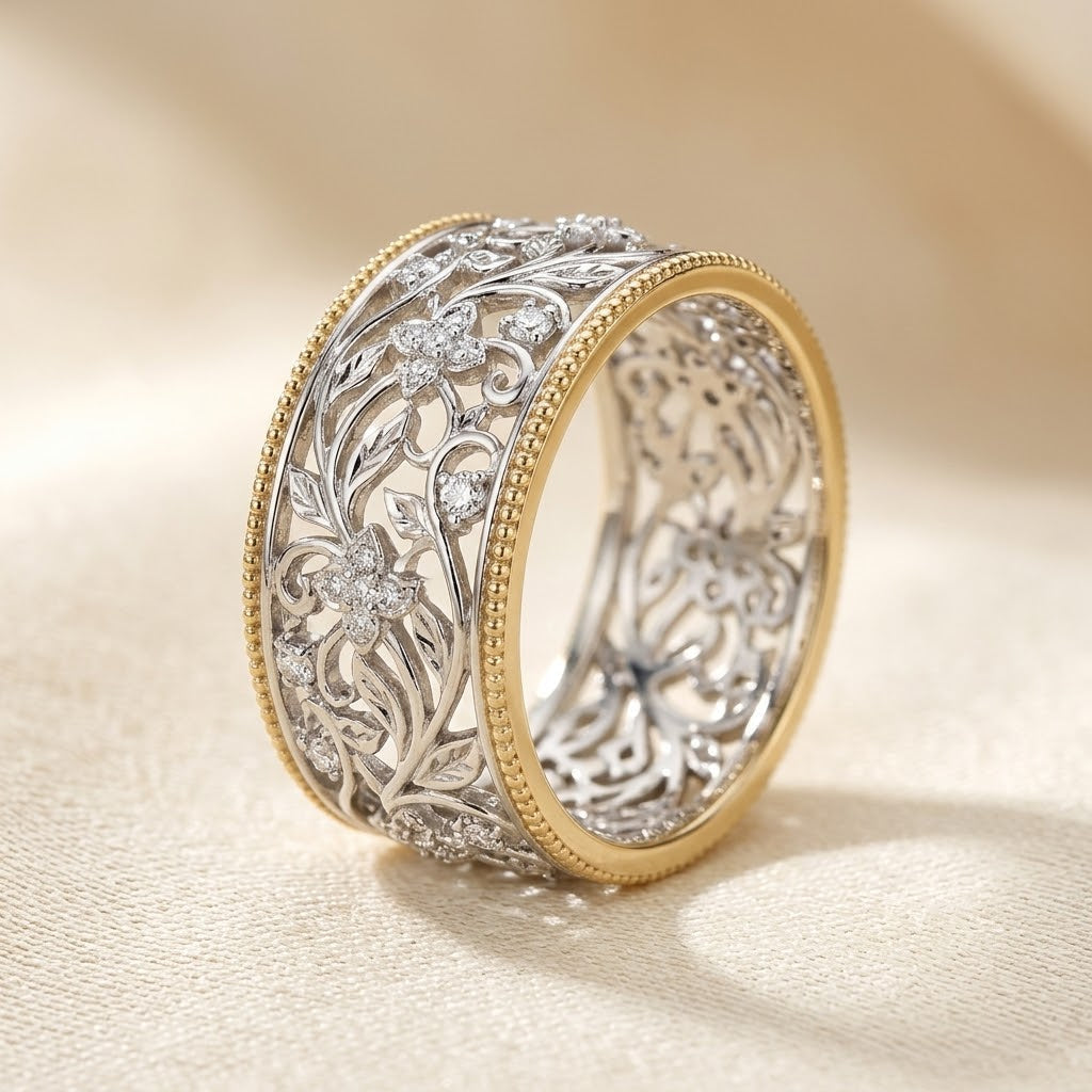 Alienor — Ornate Gold & Silver Ring