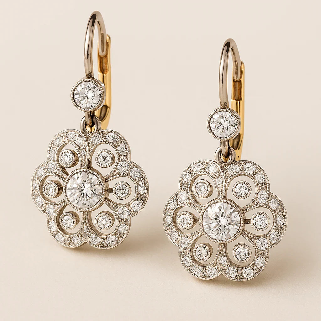 Henriette — Crystal Mandala Retro Earrings