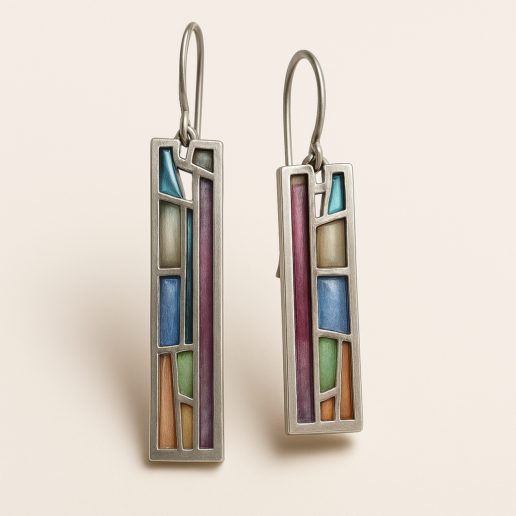 Dorothy — Mosaic Silver Vintage Earrings