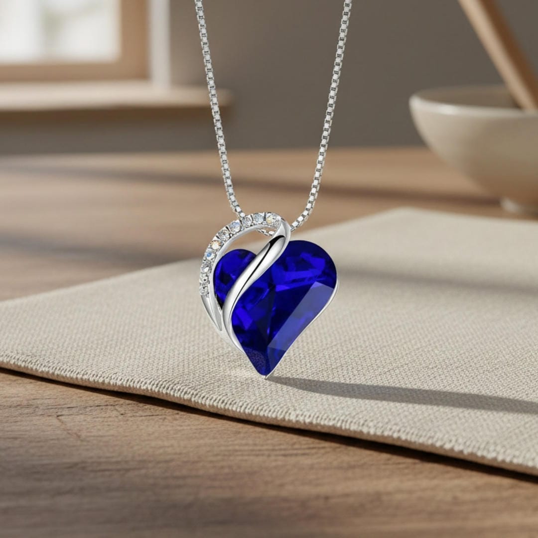 Ilona — Infinity Heart Sapphire Necklace