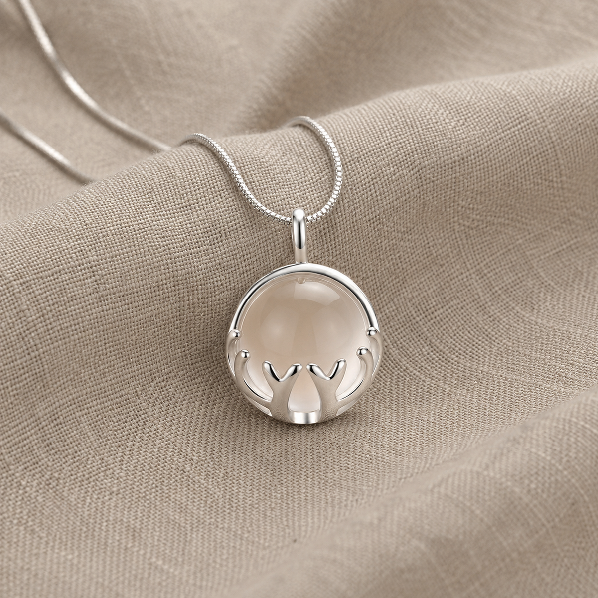 Hanna — Moonstone Snake Pendant Necklace