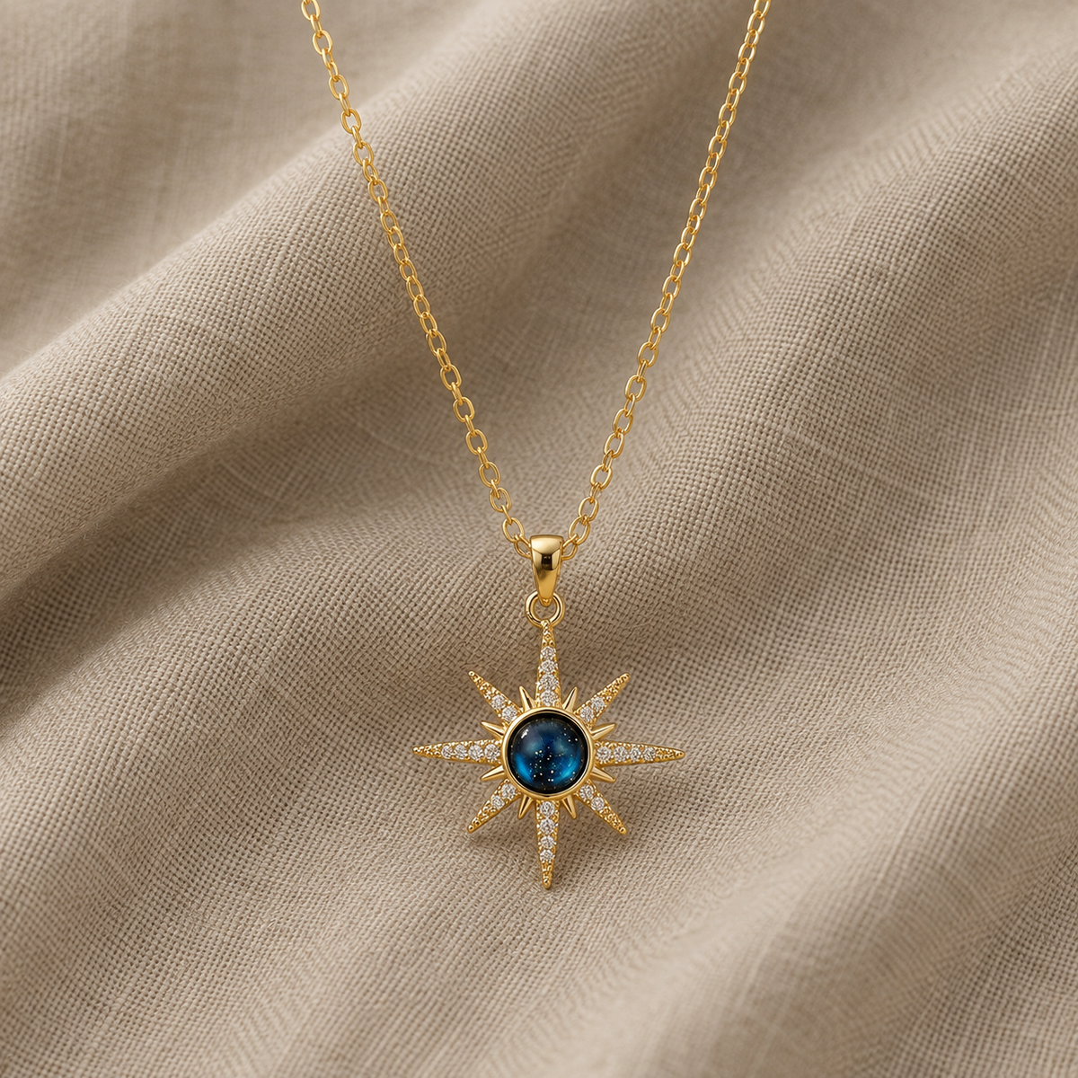 Leena — Avant-Garde Starburst Pendant Necklace