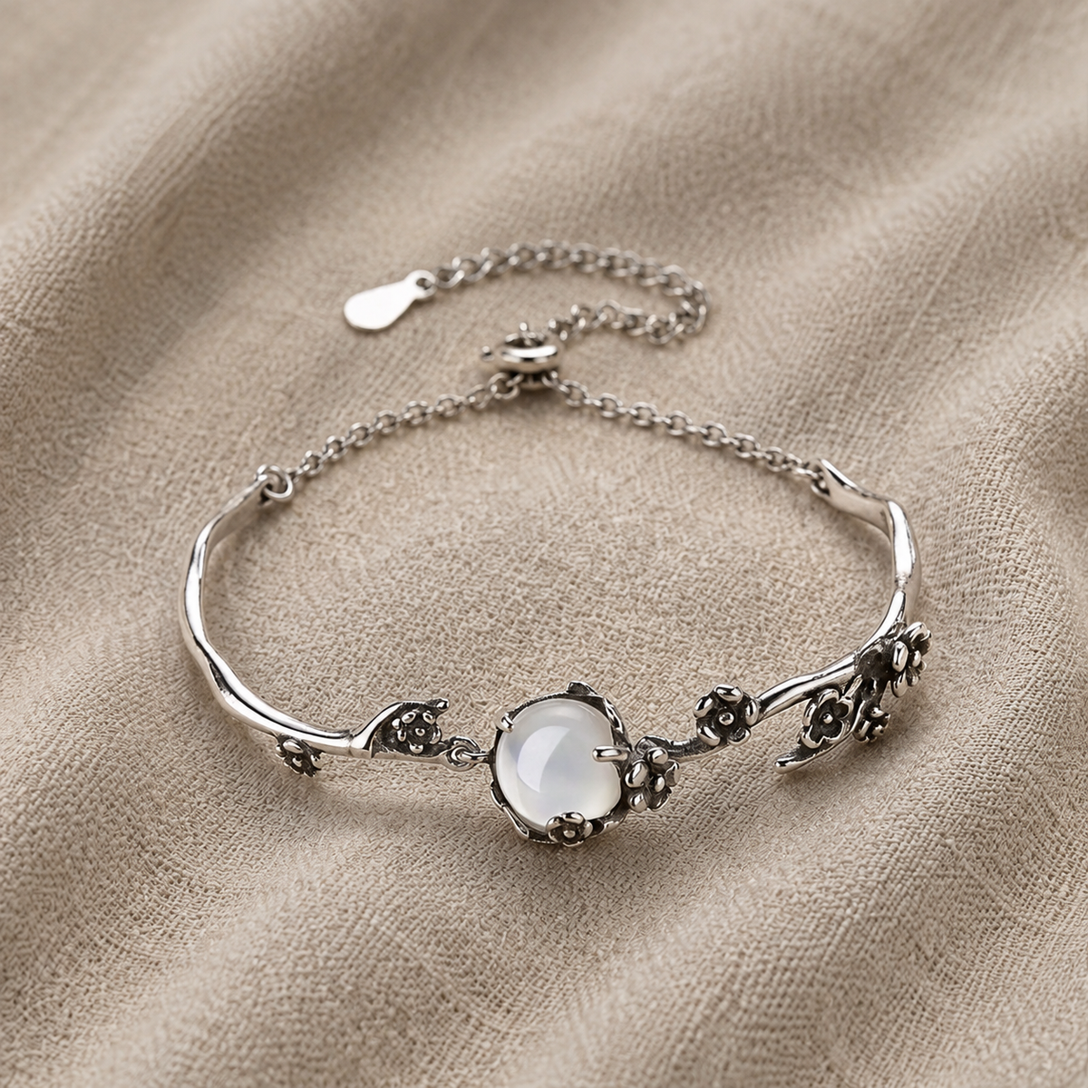 Veera — Moonstone Plum Blossom Bracelet