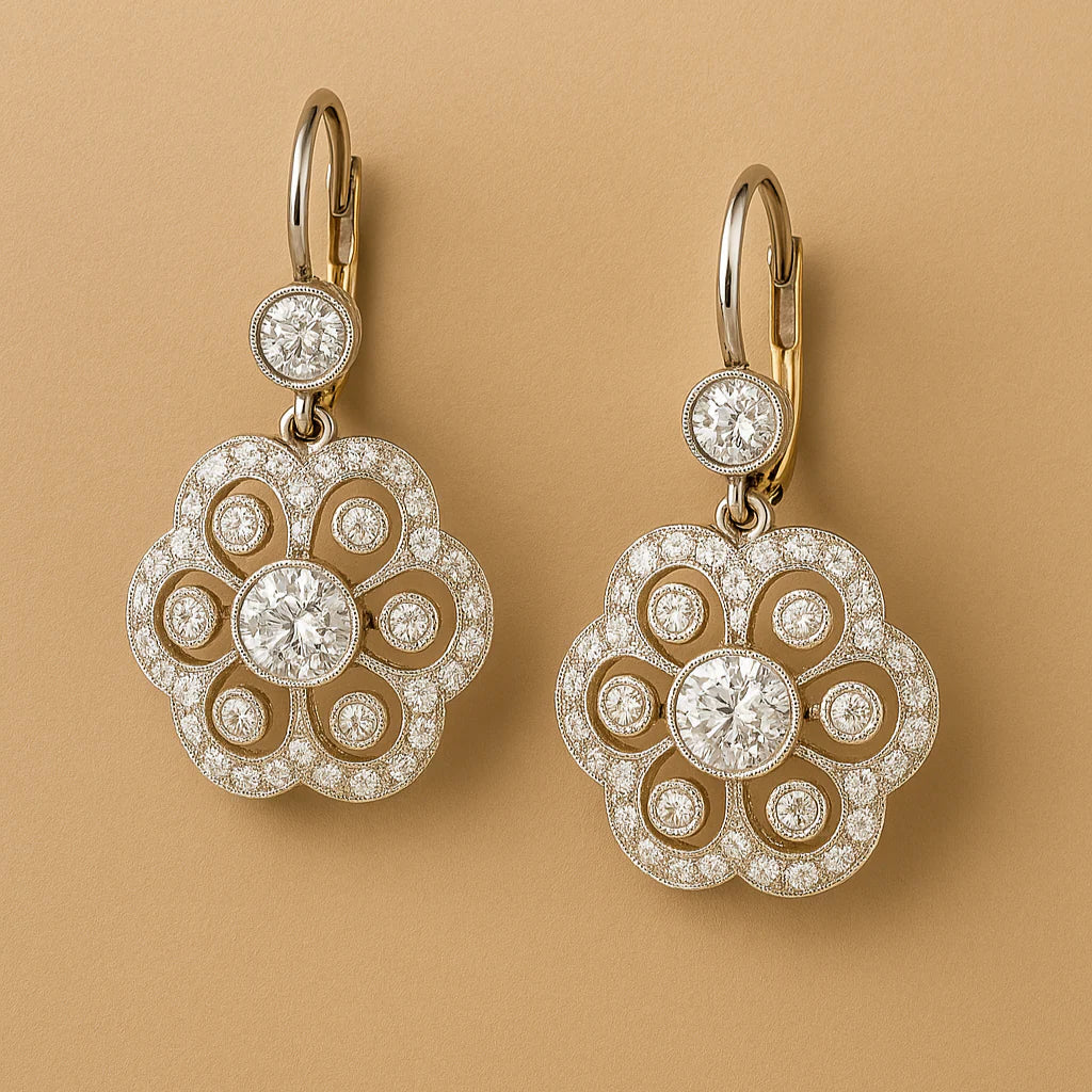 Henriette — Crystal Mandala Retro Earrings
