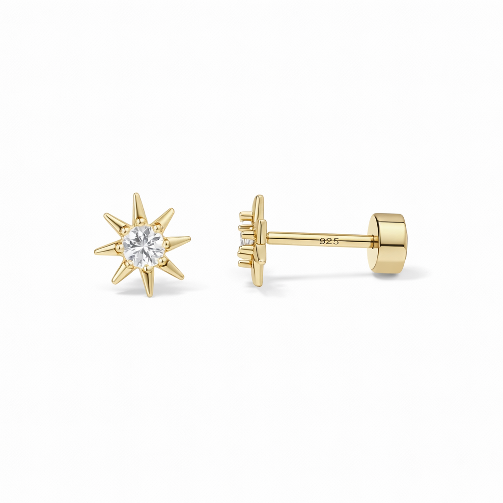 Radiant Sun Earrings | Gold