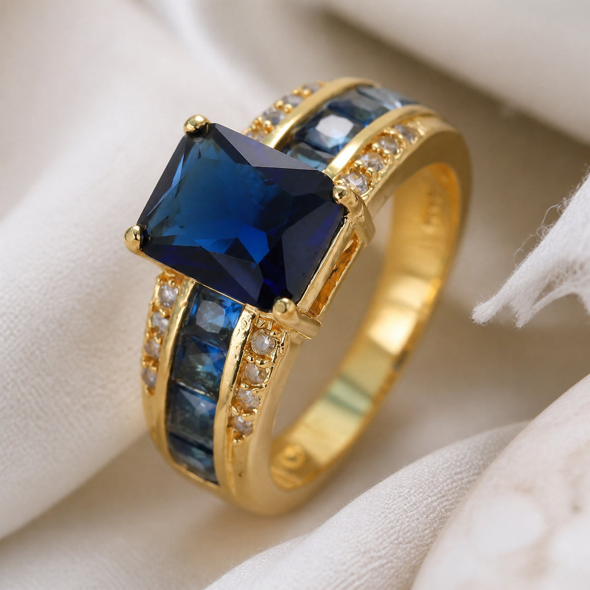 Cleo — Sapphire Velvet Petal Ring