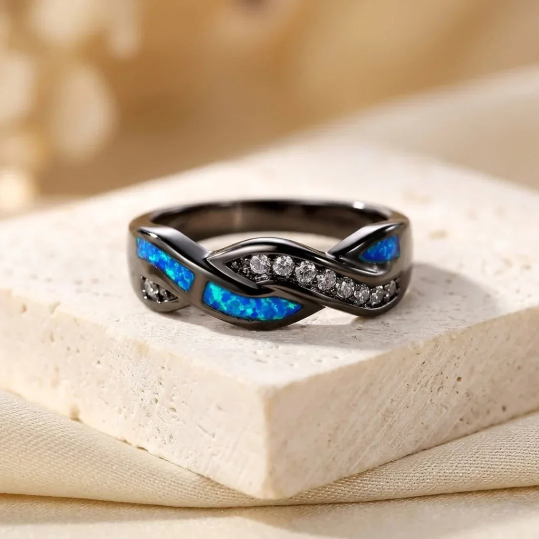 Valerie — Twisted Silver Inlaid Ring