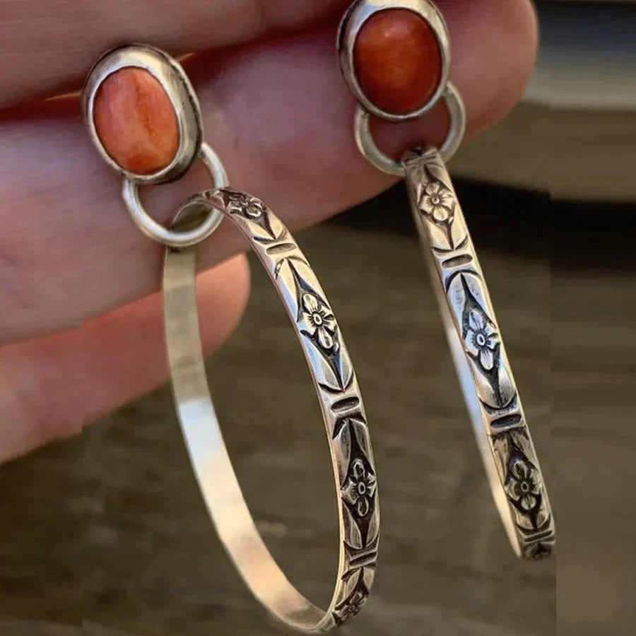 Wren — Boho Vintage Onyx Earrings