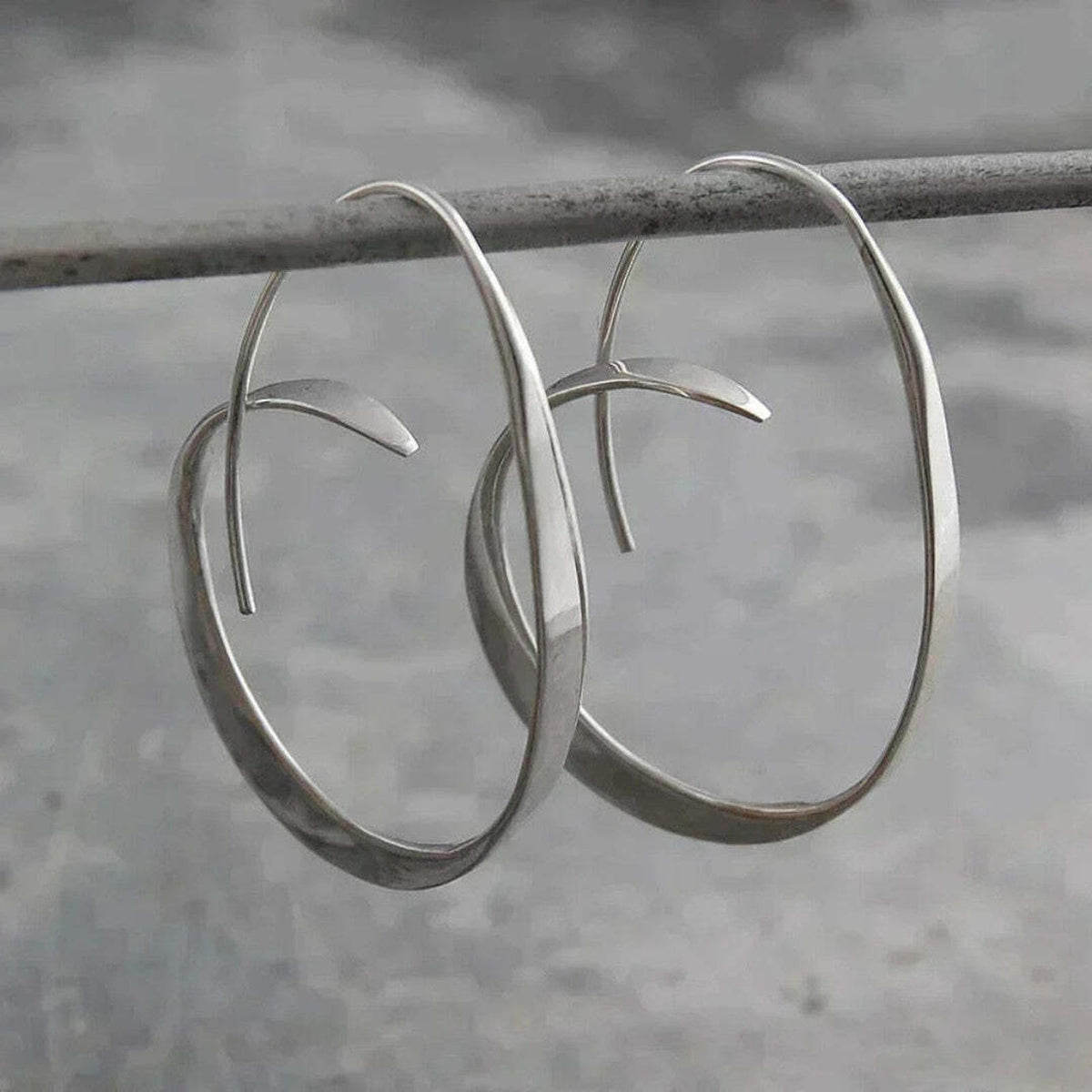 Eloise — Open Spiral Drop Earrings