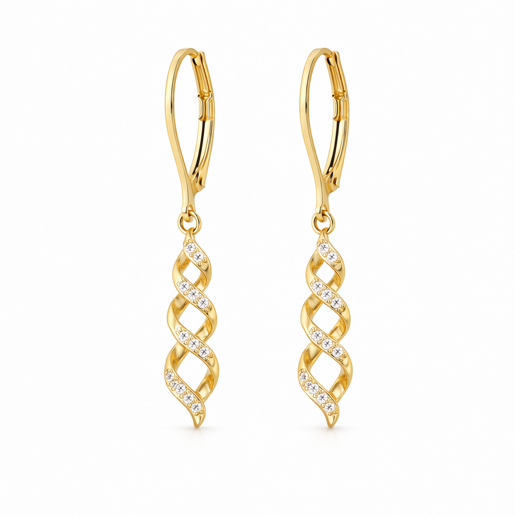 Ava Shiny Hoop Earrings | Gold