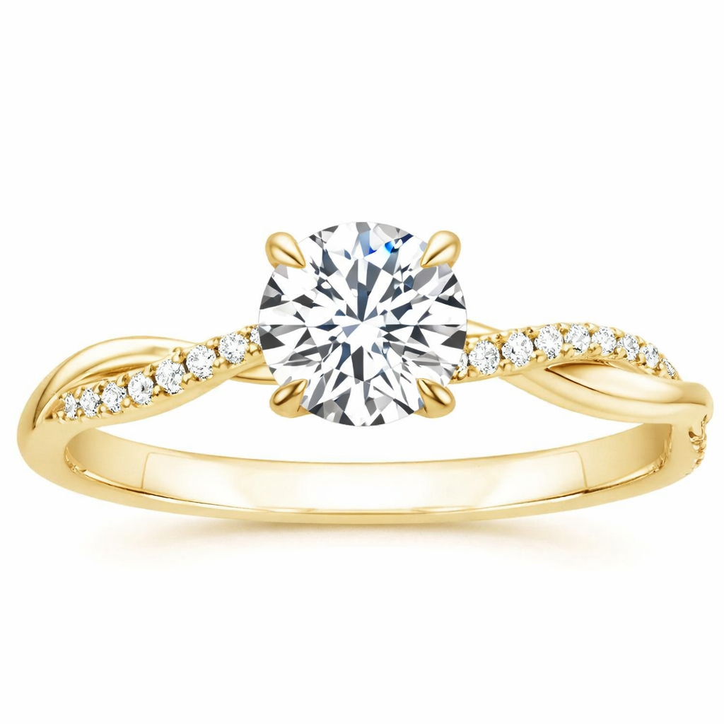 Jane Braided Ring with Diamonds