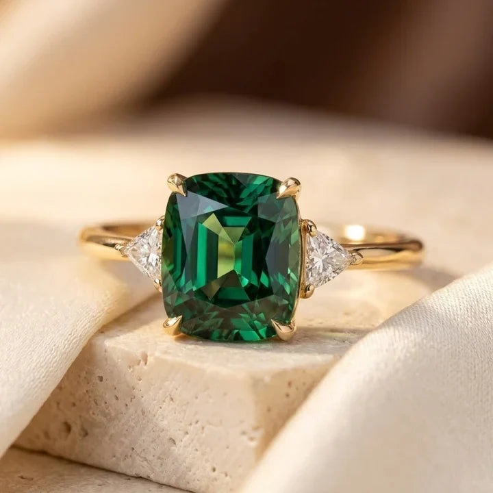 Iris — Gold Cushion Solitaire Ring