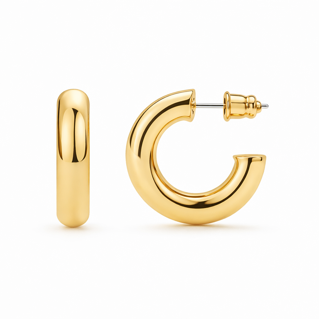 Stardust Hoop Earrings | Gold