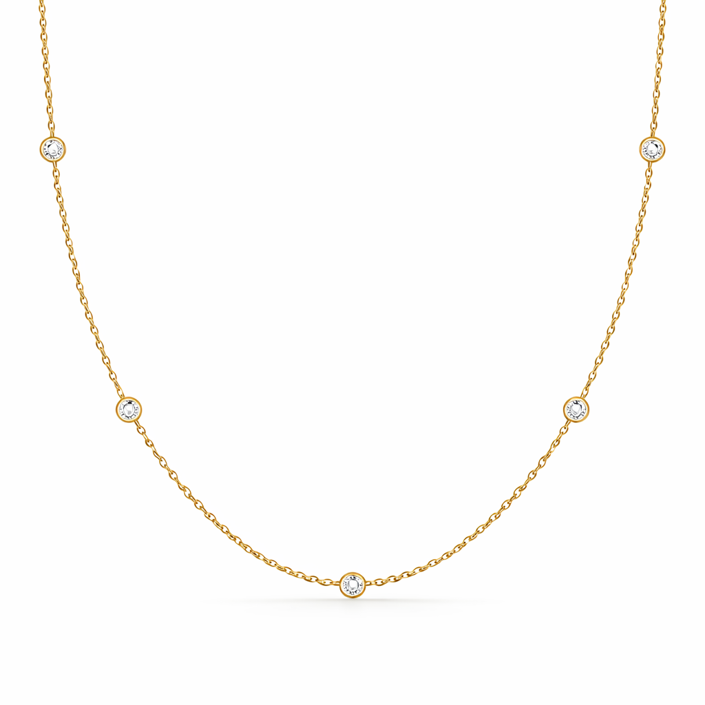 Falling Stars Necklace | Gold