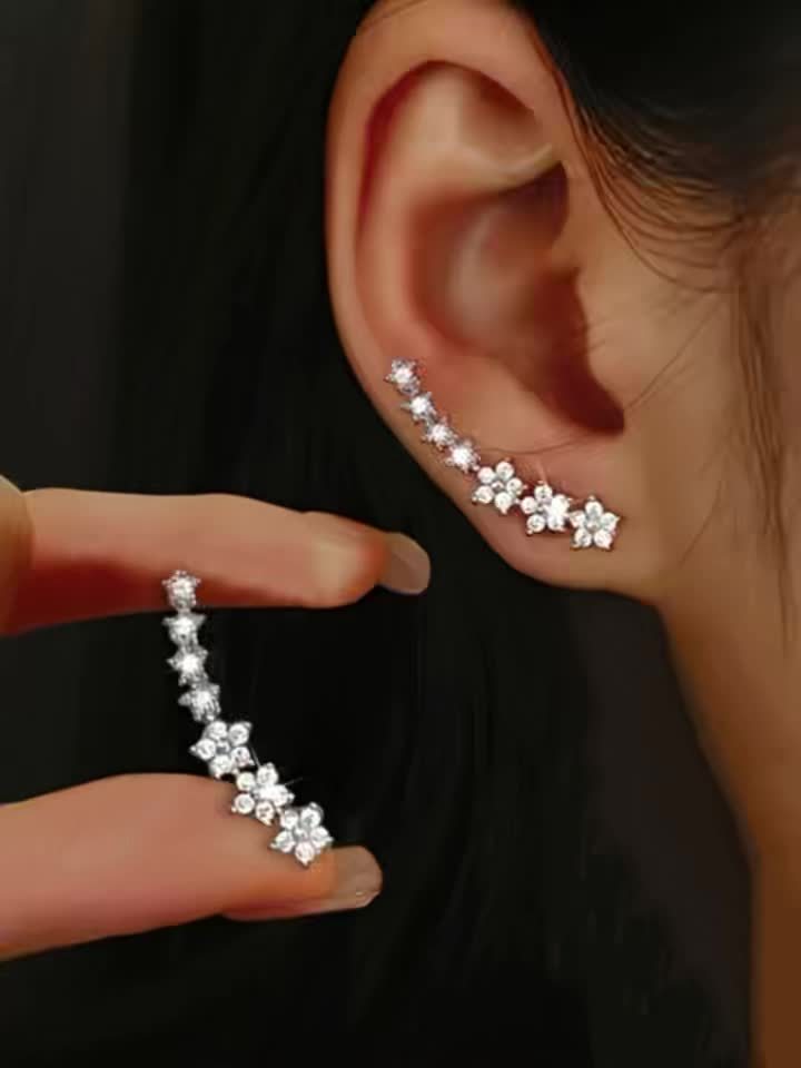 Gaja — Timeless Crystal Flower Earrings