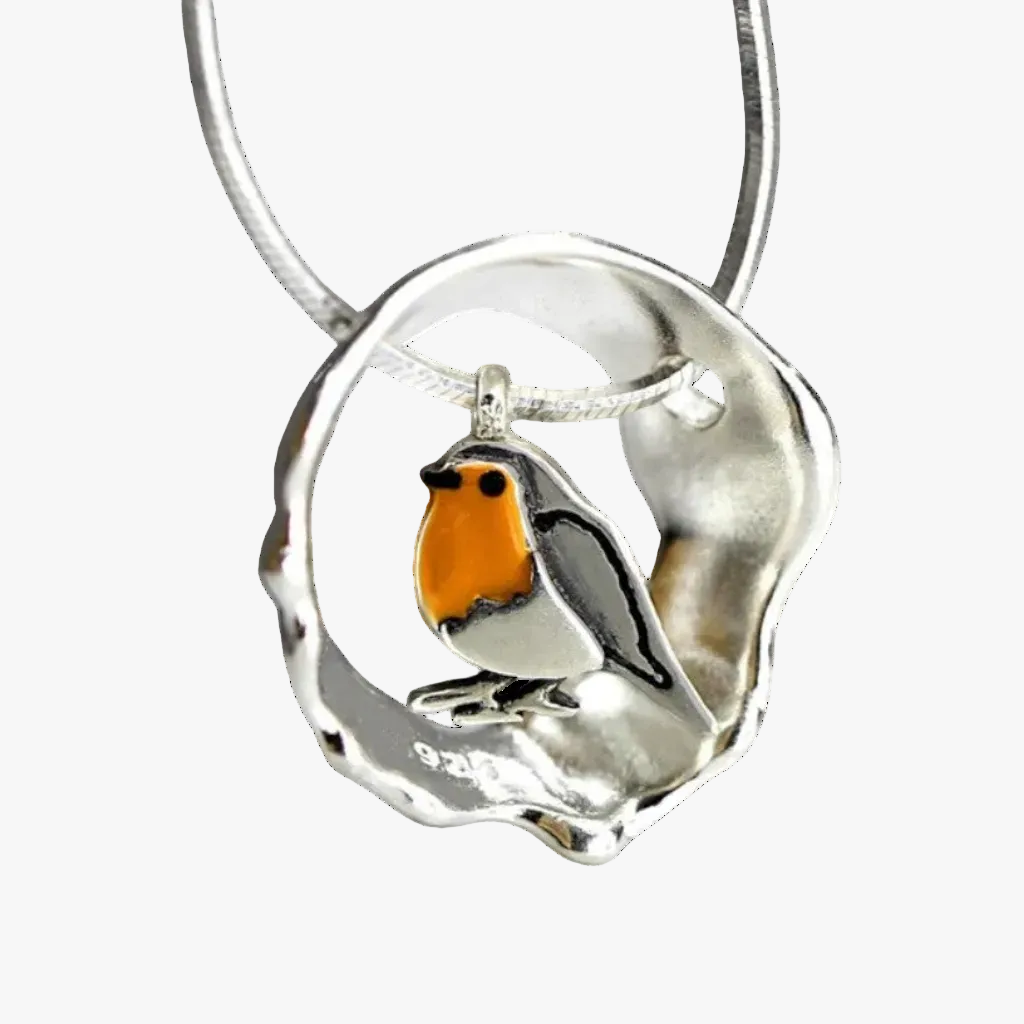 Oranssi — Organic Silver Ring with Orange Stone