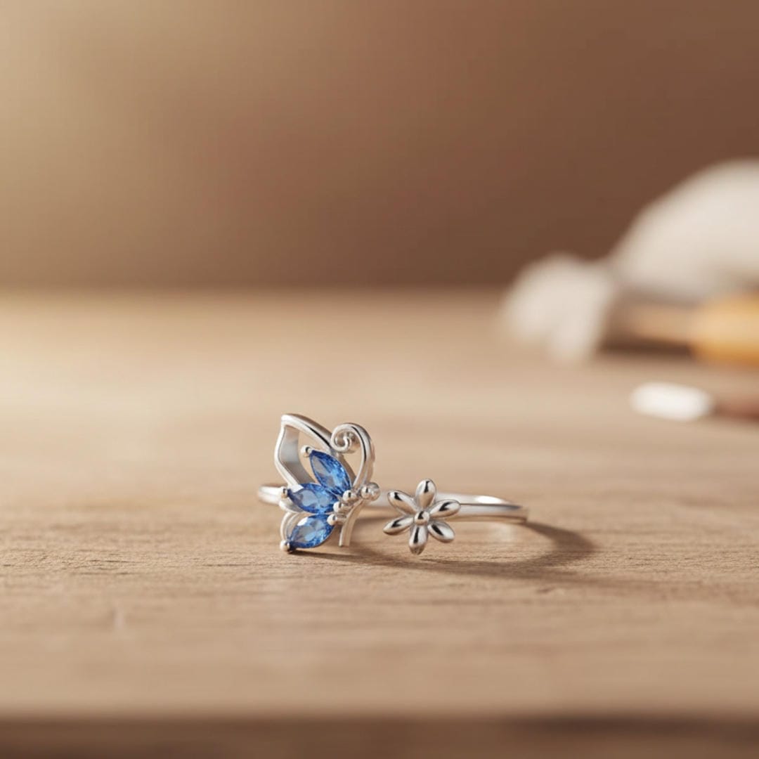 Selah — Sapphire Butterfly Ring