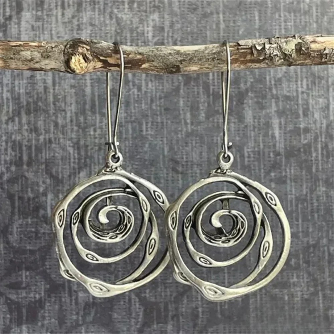 Joy — Labyrinth Silver Earrings