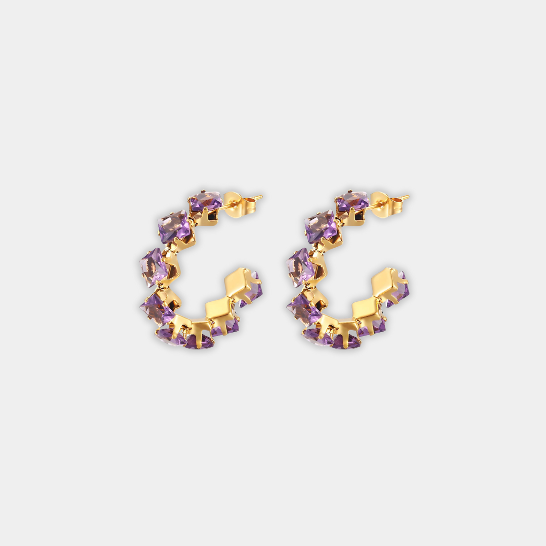 Emanuela — Amethyst Drop Earrings
