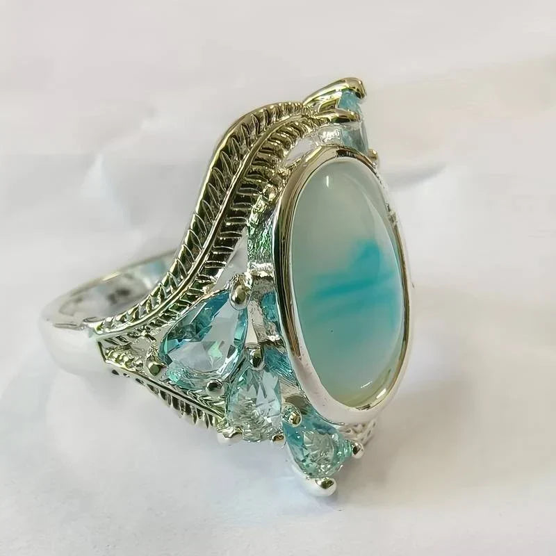 Evangeline — Vintage Turquoise Opal Ring