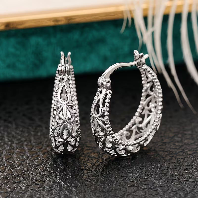 Josephine — Ornate Heirloom Filigree Hoops