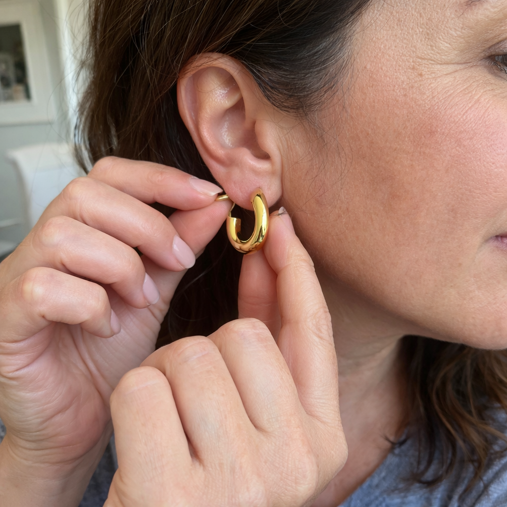 Stardust Hoop Earrings | Gold