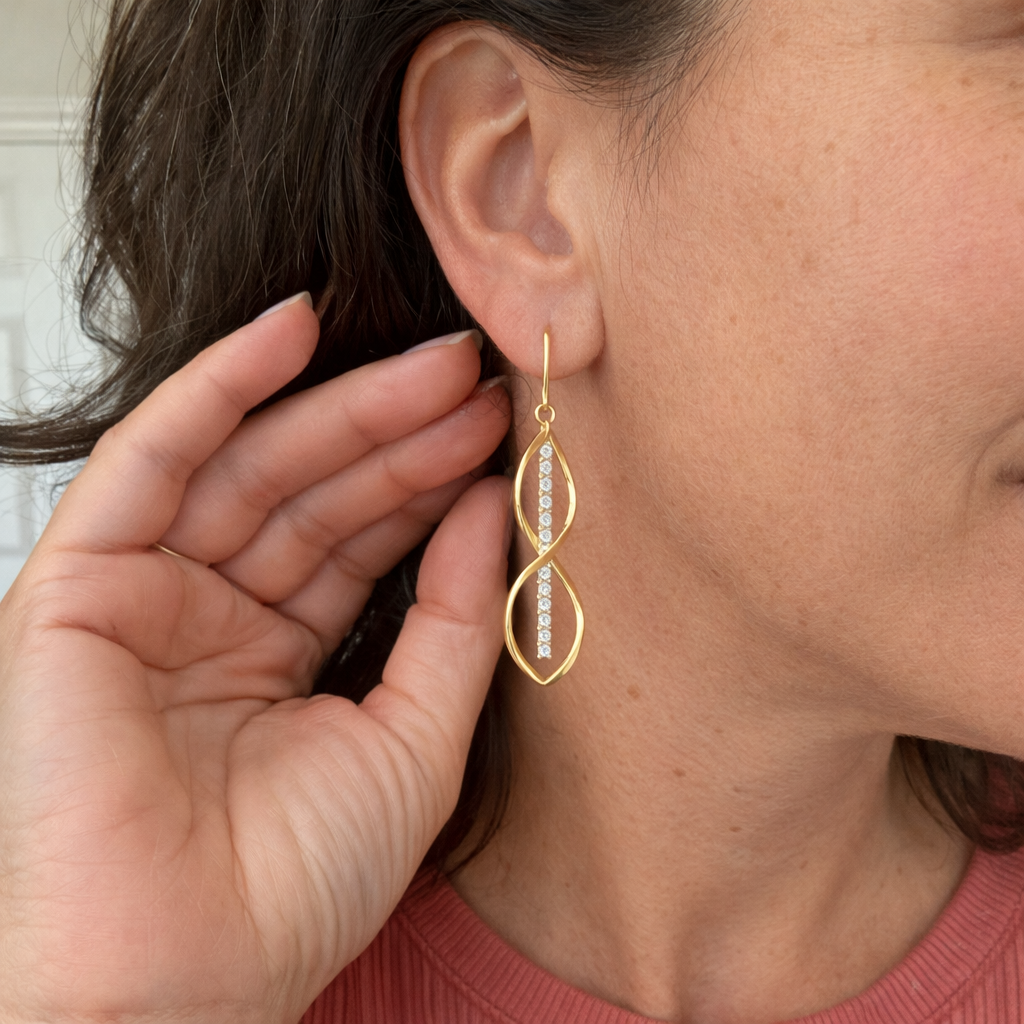 Spiral Sun Ray Earrings | Gold