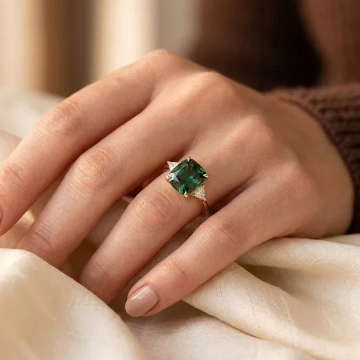 Iris — Gold Cushion Solitaire Ring