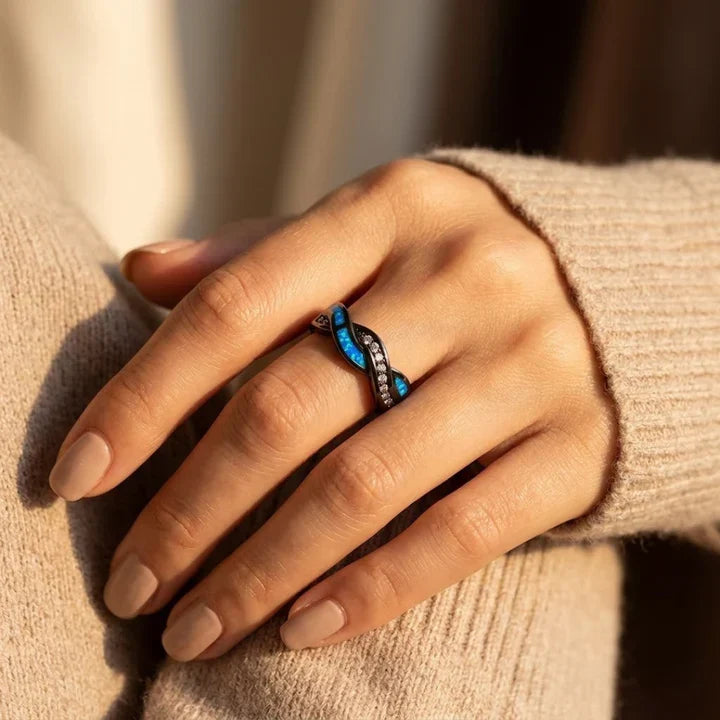 Valerie — Twisted Silver Inlaid Ring