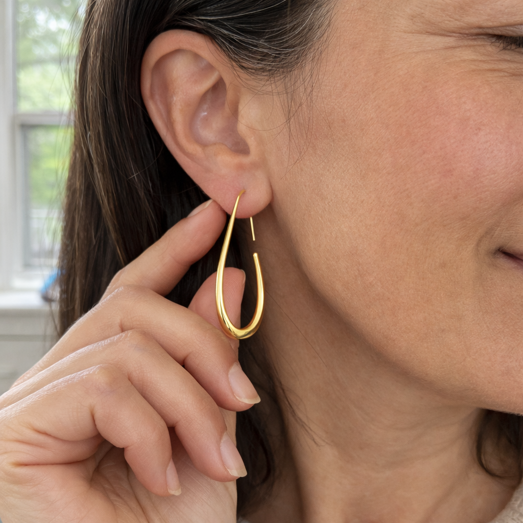 Sunny Hoop Earrings | Gold
