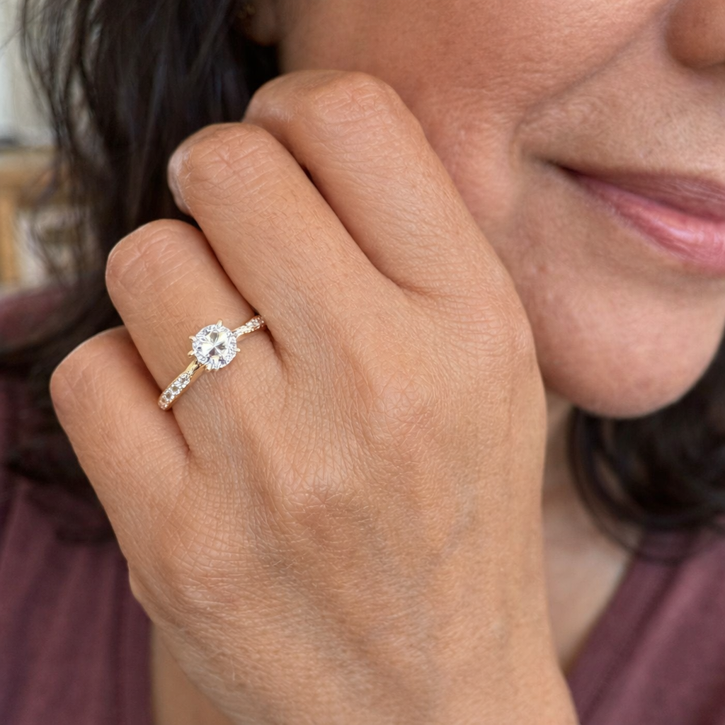 Jane Braided Ring with Diamonds