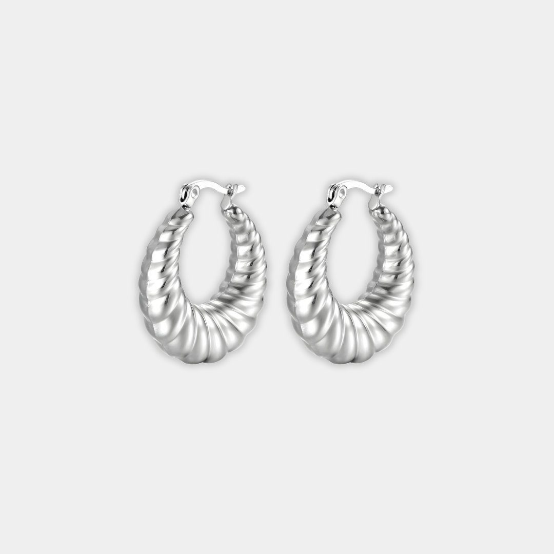 Carla — Clear Design Silver Earrings