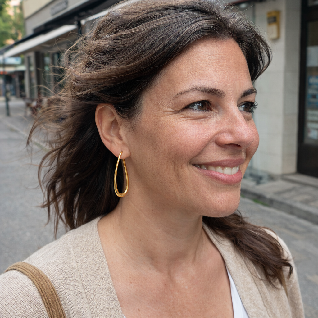 Sunny Hoop Earrings | Gold