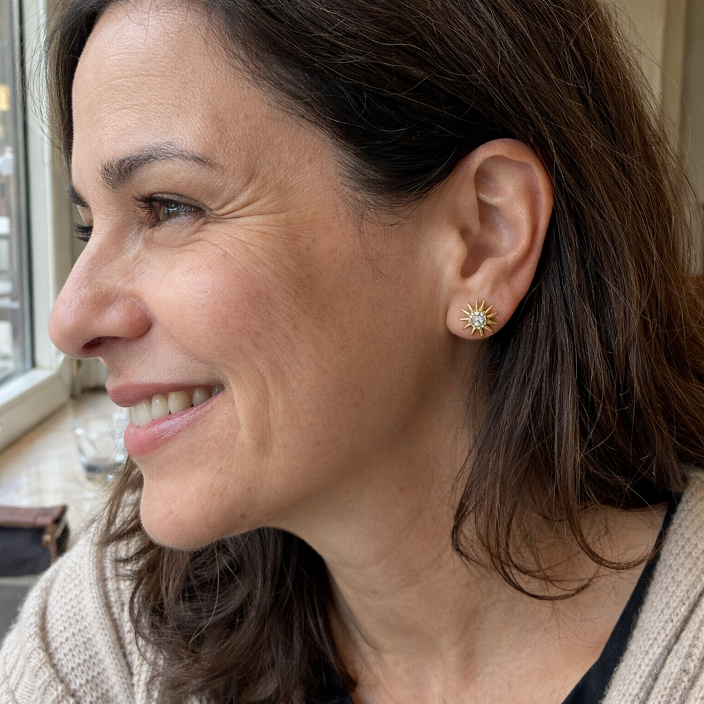 Radiant Sun Earrings | Gold