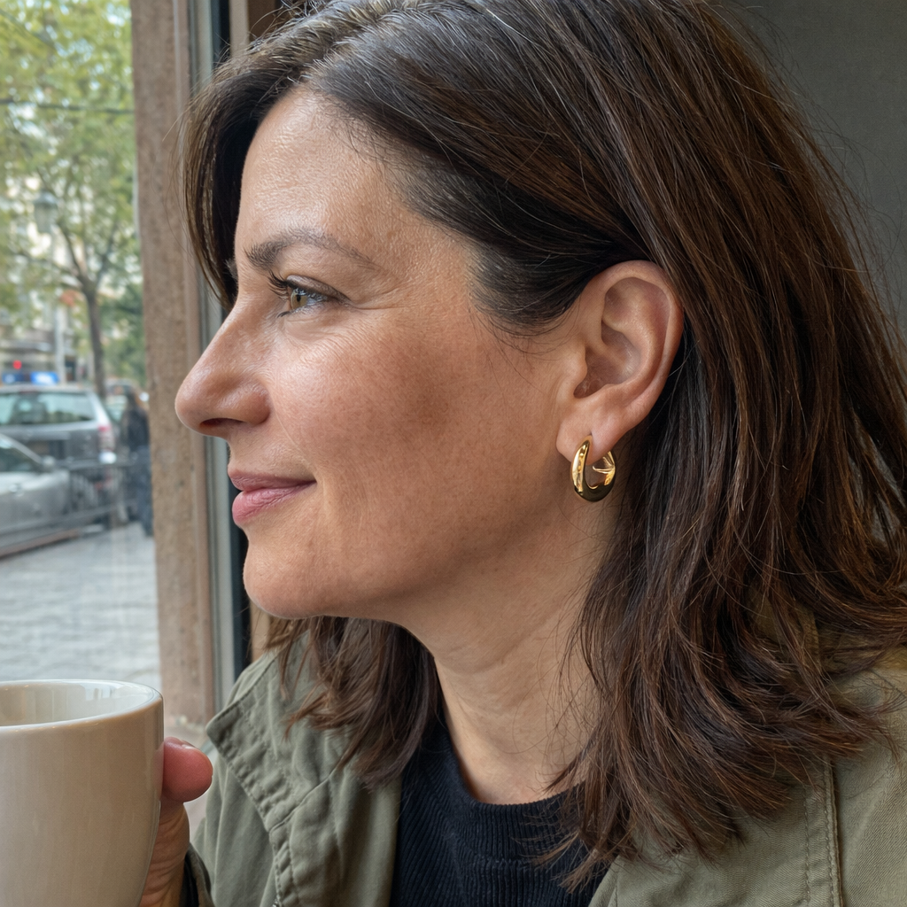 Stardust Hoop Earrings | Gold