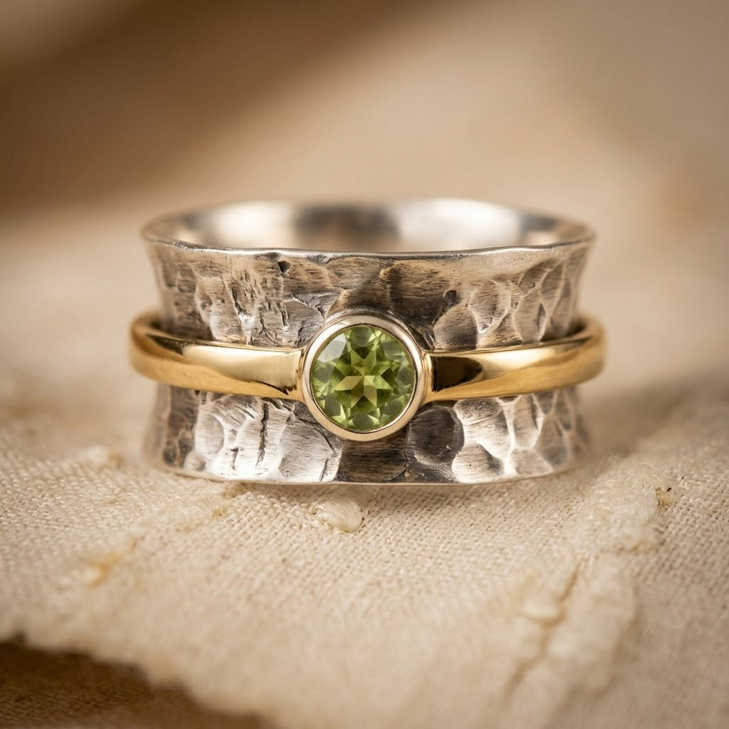 Emeline — Rustic Gold & Silver Ring