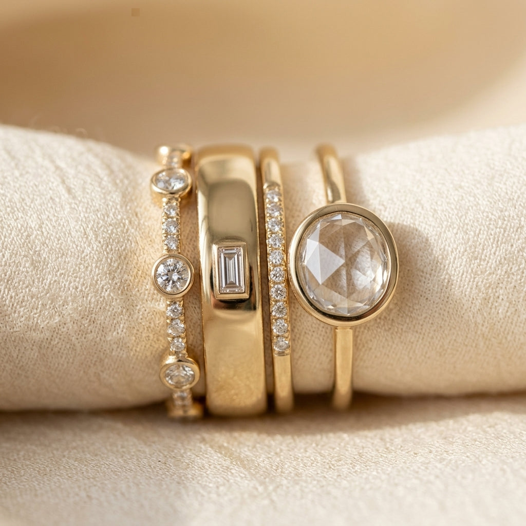 Leonie — Gold Stacking Ring Set