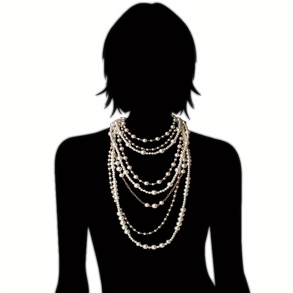 Isadora — Boho Layered Pearl Statement Set