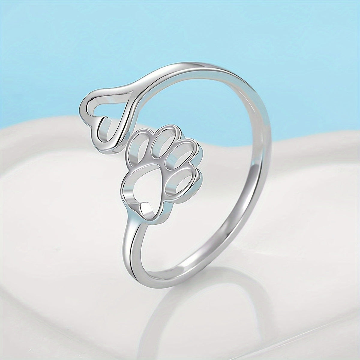 Sunny — Paw Print & Heart Ring