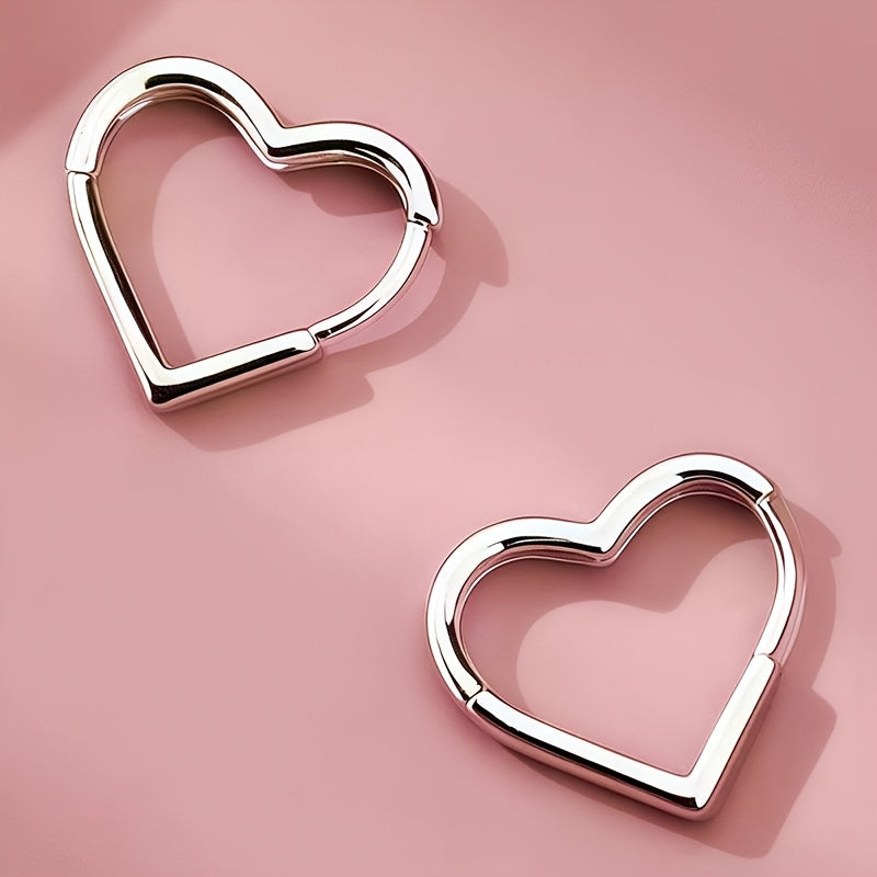 Jill — Stainless Steel Heart Earrings