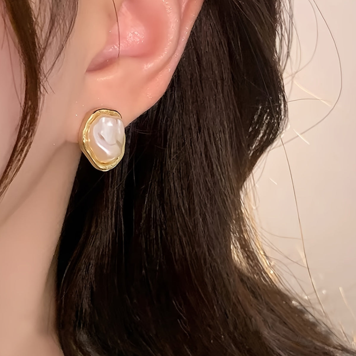 Tamsin — Irregular Pearl Stud Earrings