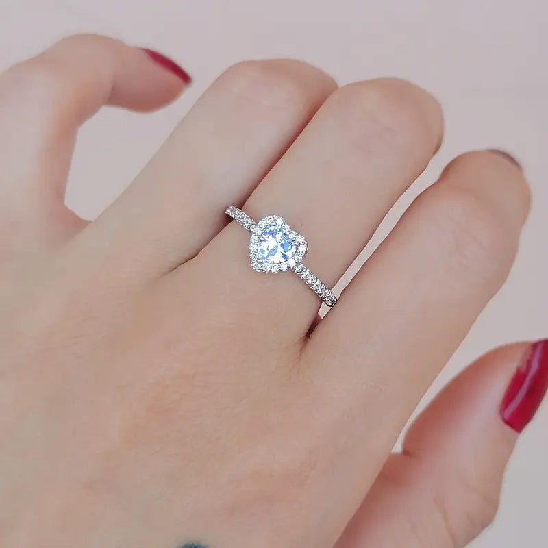 Iida — Heart Zirconia Ring