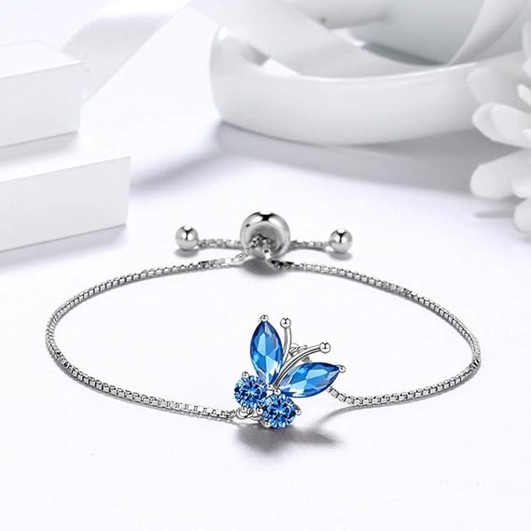 Dafne — Sapphire Butterfly Bracelet