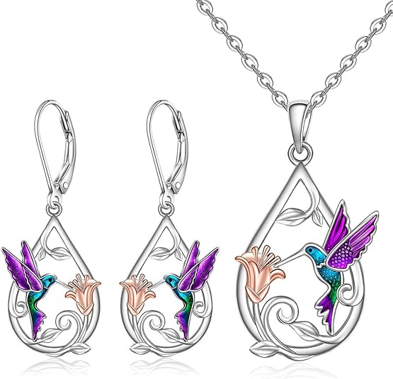 Unity — Beautiful Hummingbird Necklace with Bonus Earrings