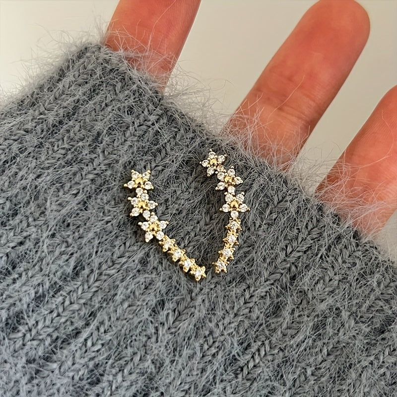 Gaja — Timeless Crystal Flower Earrings