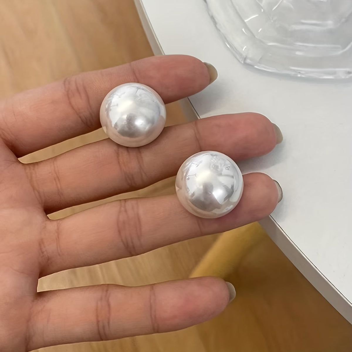 Nell — Statement Pearl Stud Earrings