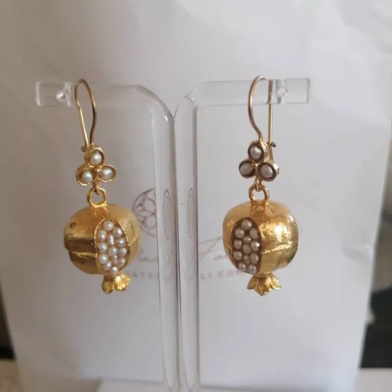 Vintage Pomegranate Design Earrings