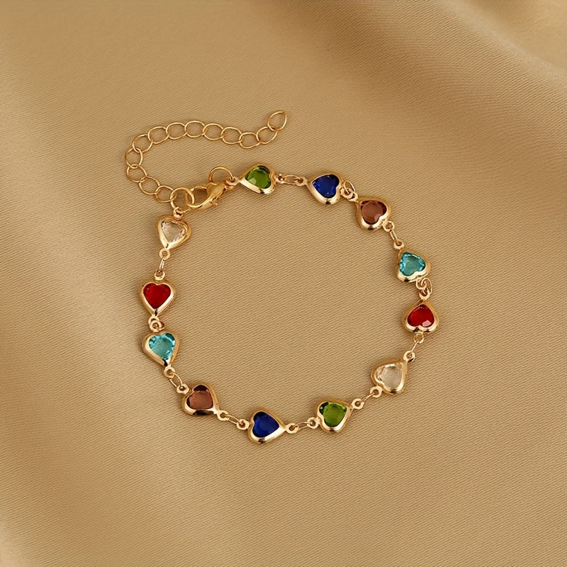 Romy — Candy-Colored Heart Bracelet