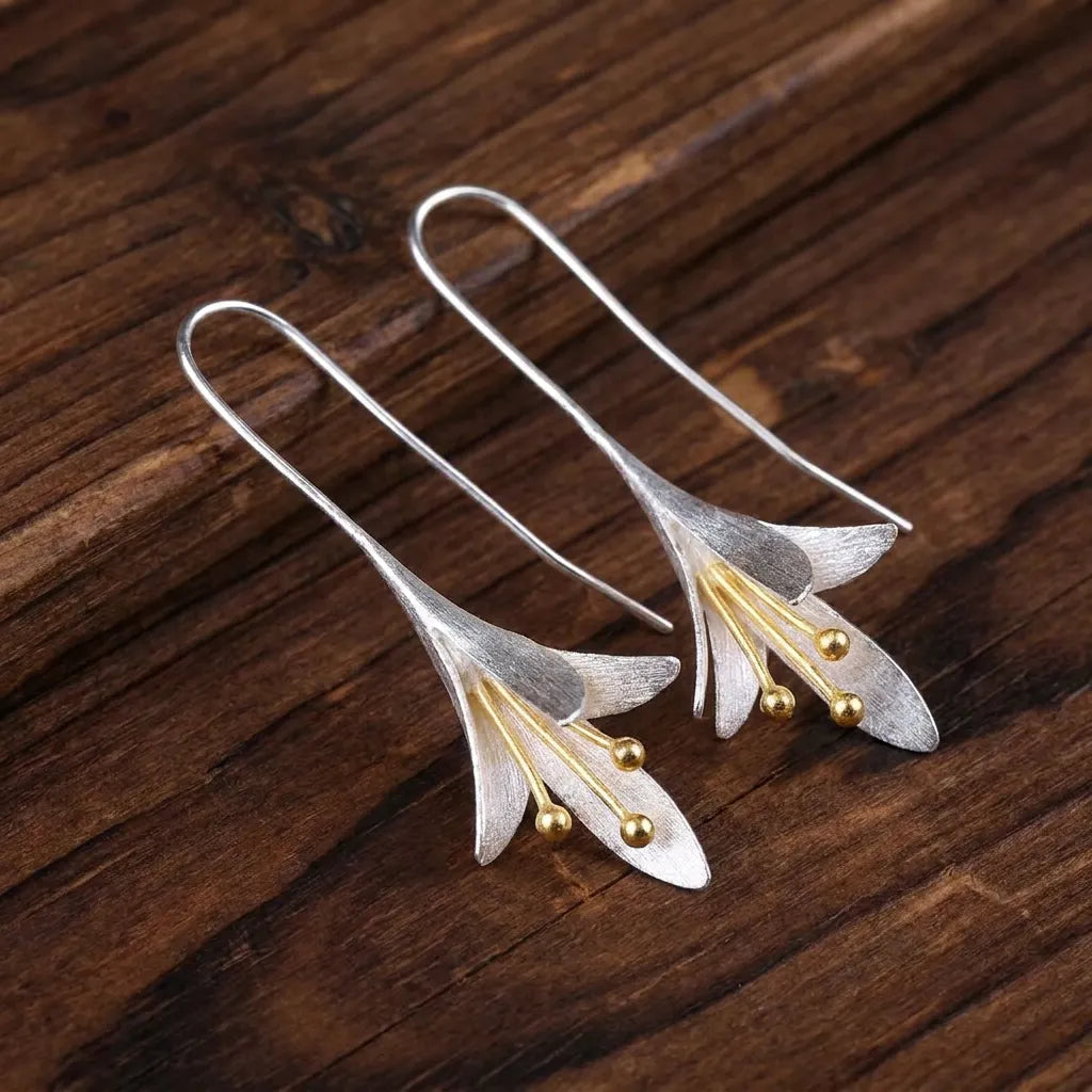 Silver Flower Earrings